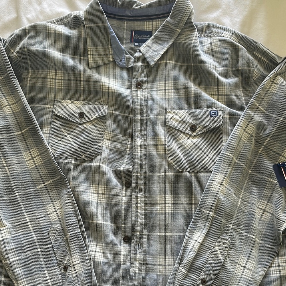 O'Neill Gray and White Casual Button Down Shirt